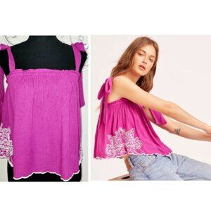 Free People Intimately All Ways Embroidered Cami Top Medium